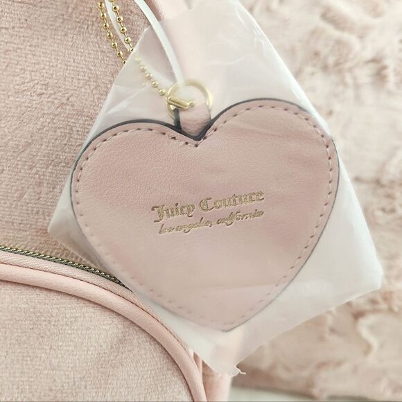 {Juicy Couture} Pink Velour {Heritage Backpack} - Picture 8 of 12